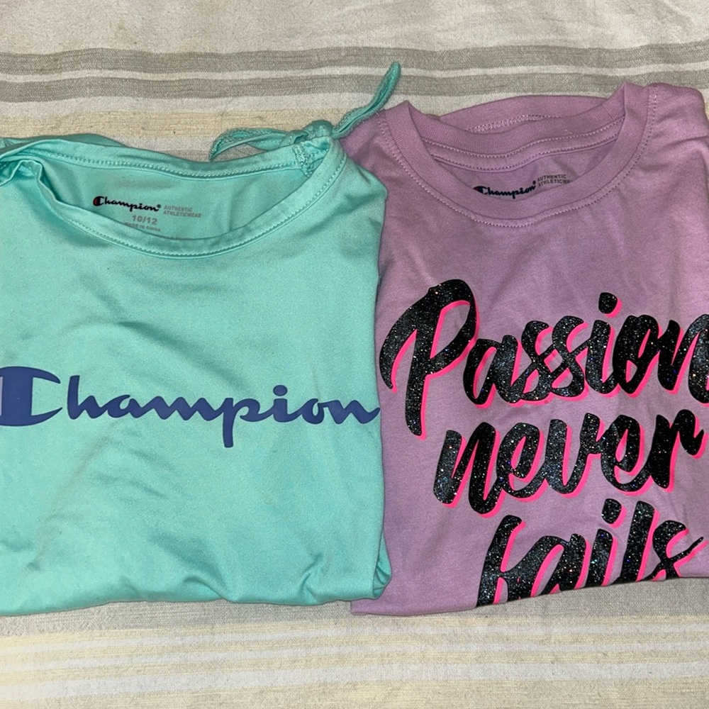 2 Champion girls t-shirts - never worn